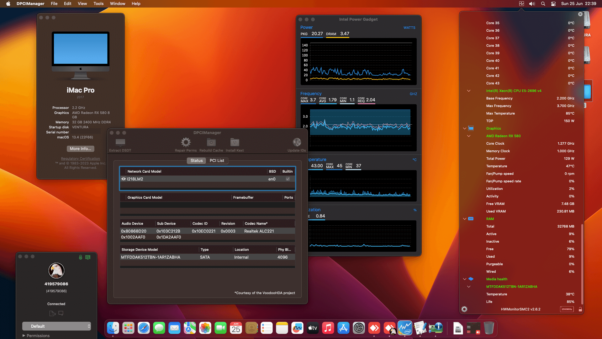 HP Workstation Z440 [Intel Xeon E5 2696 V4 + Sapphire RX 580]   OpenCore 1